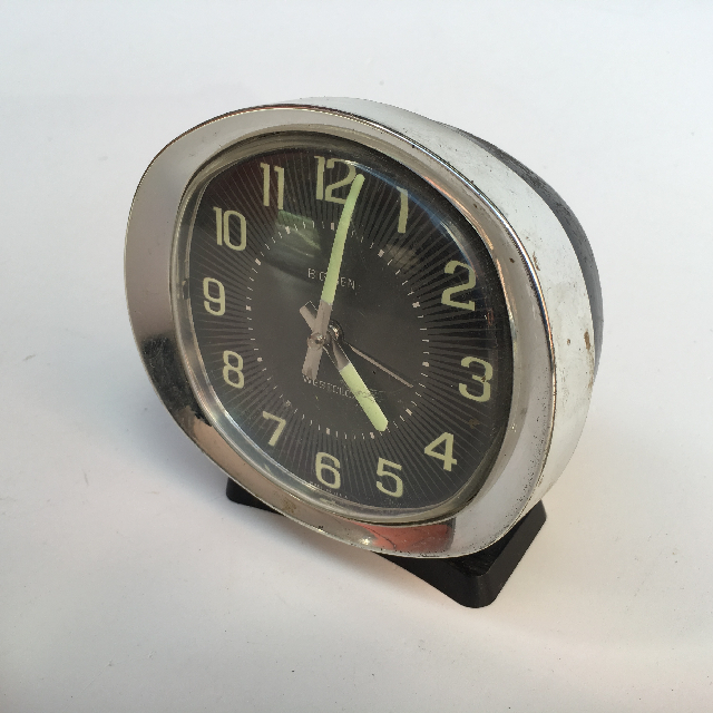 CLOCK, Alarm - Black & Chrome Westclox